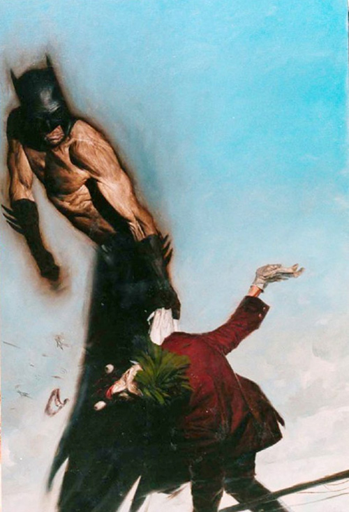 Batman zurrando al Joker