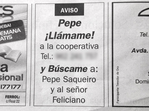 ¡Pepe llámame!